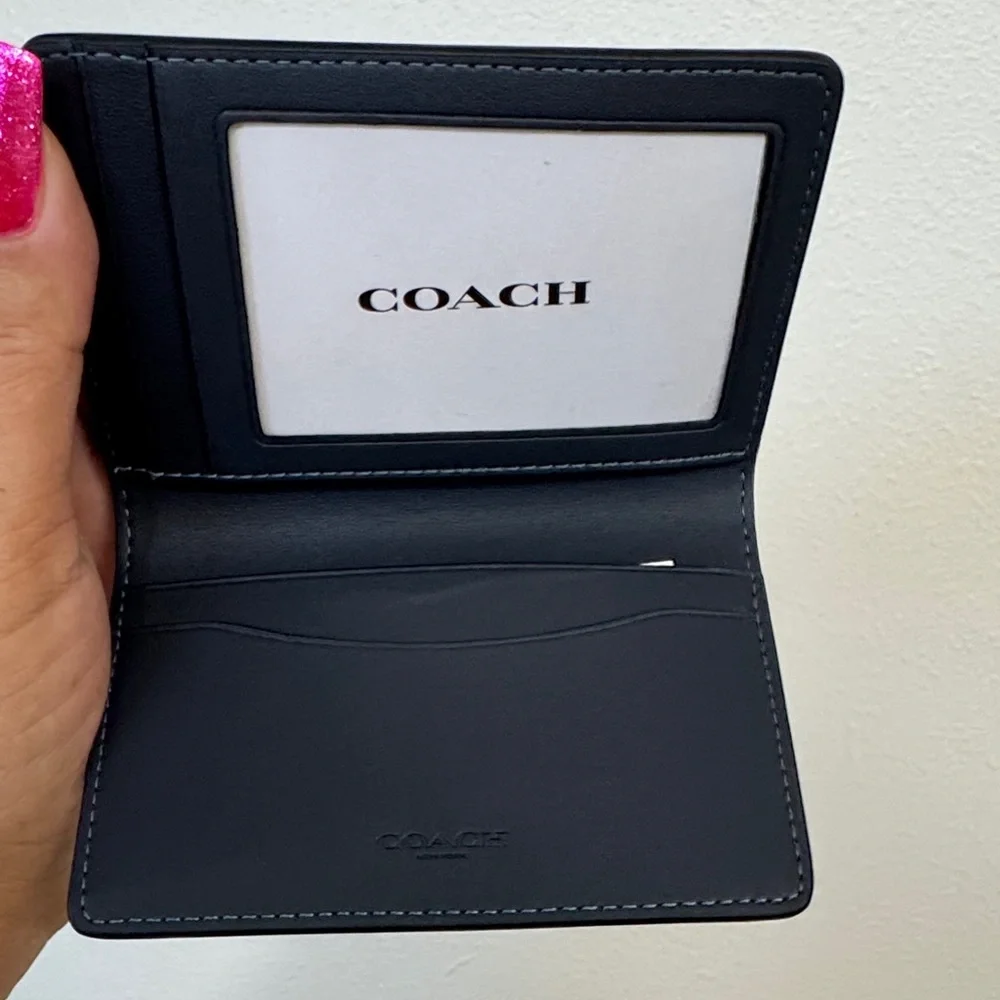 Coach ombré men's Leather Card & Key Holder